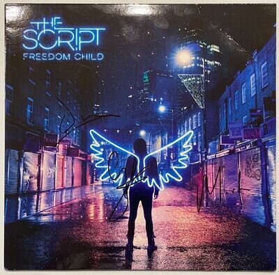 The Script Hand Signed Vinyl - Freedom Child - Music Autograph.