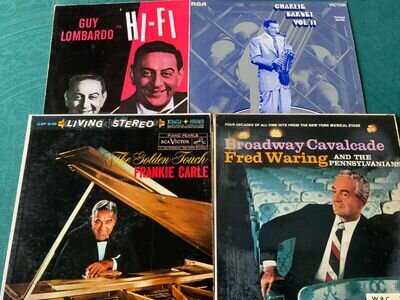 Charlie Barnet Fred Waring Guy Lombardo Frankie Carle 12” Vinyl Lp Records