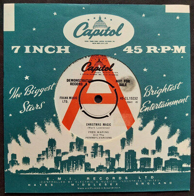 FRED WARING & THE PENNSYLVANIANS : Christmas Magic - Capitol 1961 UK PROMO 7"