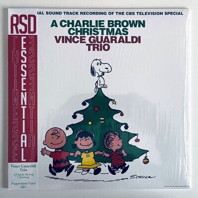 VINCE GUARALDI TRIO - A CHARLIE BROWN CHRISTMAS - 2021 US - RED SWIRL - EX+/EX+