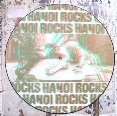 Hanoi Rocks Record Single 12" DON'T YOU EVER LEAVE ME 1984 Vinyl 3D Picture Disc