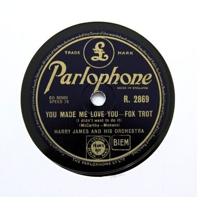 HARRY JAMES & HIS ORCHESTRA "I Cried For You" (E+) PARLOPHONE R-2869 [78 RPM]