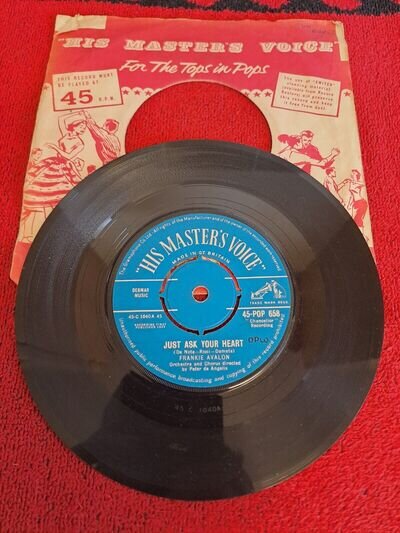 Frankie Avalon - Just Ask Your Heart - 7" Vinyl (B28)