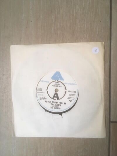 Eric Carmen Never Gonna Fall In Love Again ARISTA 56 DEMO 7" Single UK 1975