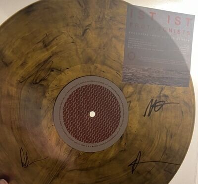 IST IST Protagonists Vinyl LP Indies Amber Marble Shand Signed By Full Band.