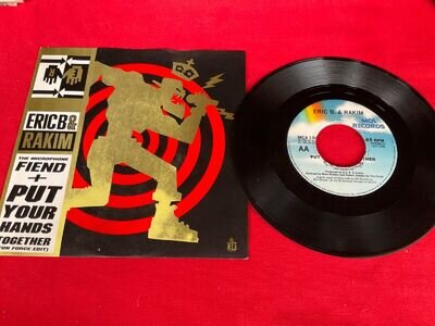 Eric B & Rakim 7” Vinyl The Microphone Fiend Put Your Hands Together Rare Single