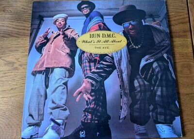 Run-DMC What's It All About 12 Inch Single Vgc+ Tested 1900 Vinyl Stone Roses