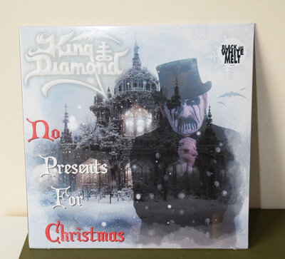 King Diamond No Presents For Christmas Black & White Melt Vinyl Record