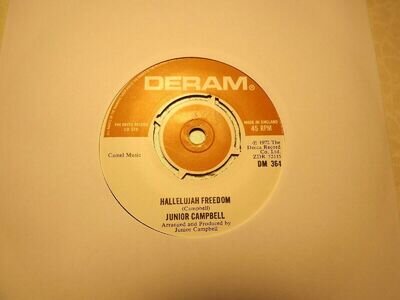 45rpm....Junior Campbell......Hallelujah Freedom......70s Pop..