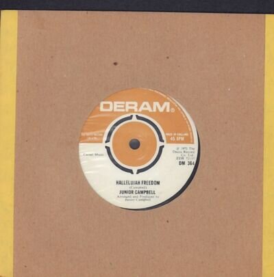 Junior Campbell(7" Vinyl)Hallelujah Freedom-Deram-DM364-UK-1972-VG+/Ex