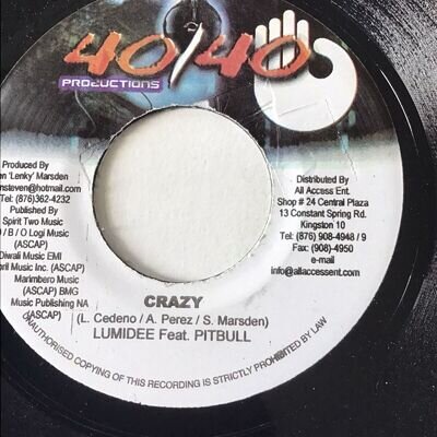 Reggae Lumidee Feat Pit Bull - Crazy/ Steven “Lenny” Marsden - Bubble Up Riddin