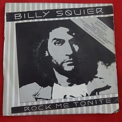 BILLY SQUIER-ROCK ME TONITE-LTD EDITION DOUBLE 7" VINYL PACK-POSTER--PROMO--V/G+