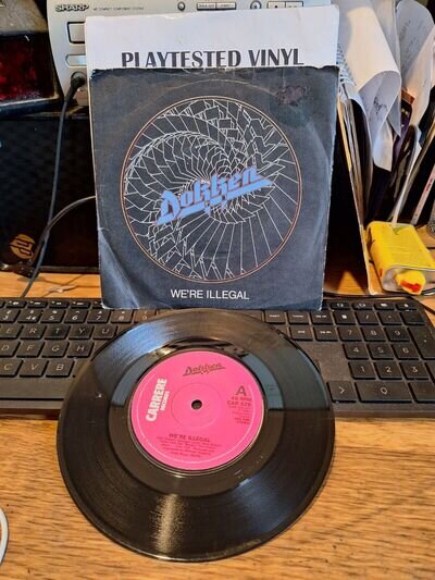 DOKKEN WE'RE ILLEGAL / PARIS VG CARRERE HEAVYMETAL VINYL RARE SOLID CENTRE PIC S