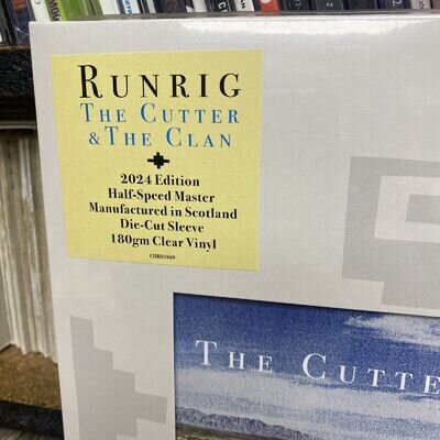 RUNRIG - CUTTER & THE CLAN - NEW CLEAR VINYL LP (2024 REMASTER) Scots Pressing