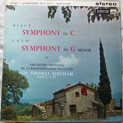 Symphonies by Bizet & Lalo; Beecham; Vinyl LP (HMV - ASD 388)