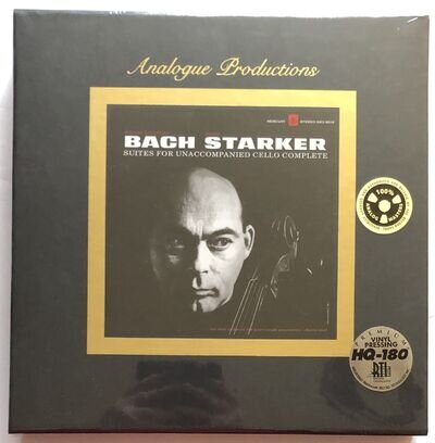 Bach Starker Suites For Unaccompanies Cello Complete 6LP Box New 0753088901676