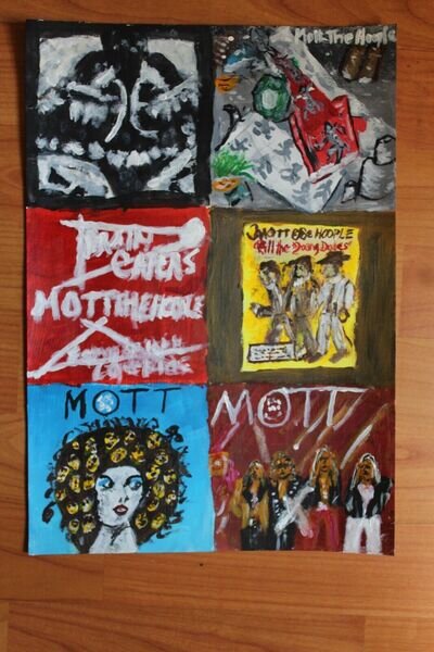 Mott the Hoople Original Art. Acrylic on canvas.20 ins x 16ins. Impressionistic