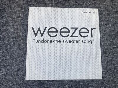 Weezer Undone The Sweater Song EX 7" EP BLUE Vinyl Record GFS85 P/S 1994