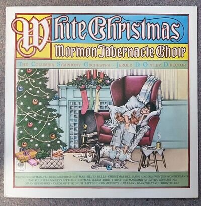 White Christmas Mormon Tabernacle Choir Carol's Songs Record LP Album, Vinyl NM