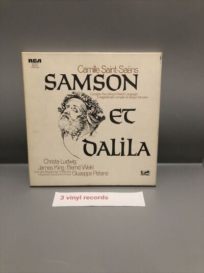 Camille Saint-Saens Samson Und Dalila 3 LP Box Giuseppe Patane 5036f