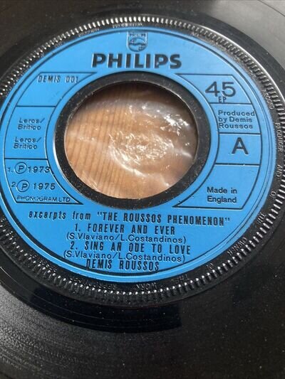 1976 DEMIS ROUSSOS 7" EP EXCERPTS FROM THE ROUSSOS PHENOMENON PHILIPS DEMIS 001