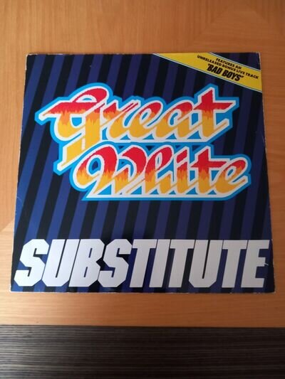 GREAT WHITE - SUBSTITUTE - 12" SINGLE - VG / EX- - PLAY TESTED