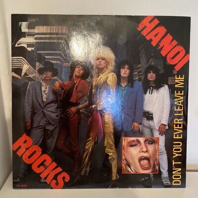 Hanoi Rocks Vinyl Record Single Don’t You Ever Leave Me, 1980s Rock