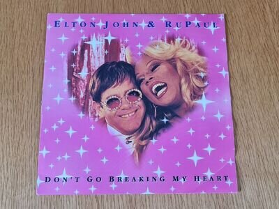 Elton John & RuPaul - Don't Go Breaking My Heart 7" single (1994, EJS 33) EX/EX