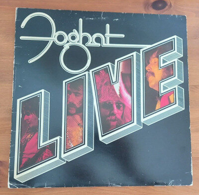 Foghat Live Vinyl LP. EX 1977 K55518 first pressing cut out sleeve