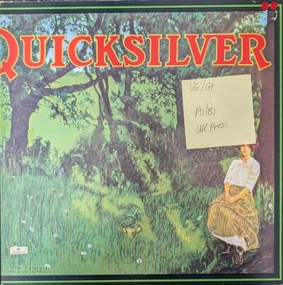 Quicksilver Messenger Service Shady Grove Vinyl Record VG/G+ XED208 1987 1st