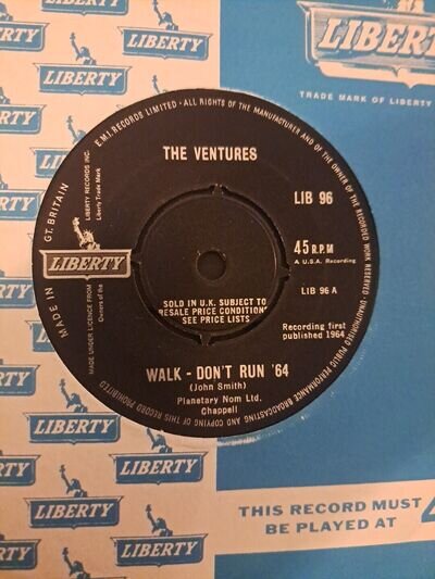 THE VENTURES *WALK DONT RUN 64* LIBERTY 45 M- TOP COPY