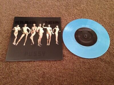 RAMMSTEIN PUSSY STUNNING MINT LTD NUMBERED 7" SINGLE BLUE VINYL WAREHOUSE FIND