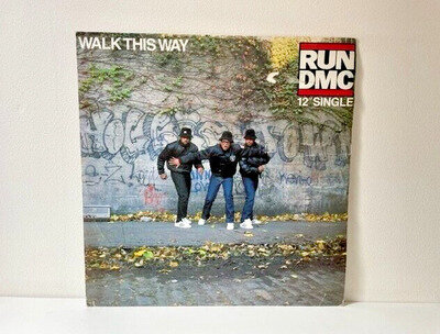 RUN DMC - Walk This Way / My Adidas 12” Old School Hip Hop Vinyl Aerosmith 1986