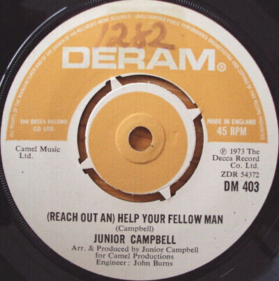 Junior Campbell - (Reach Out An) Help Your Fellow Man / Pretty Belinda (7", Sing