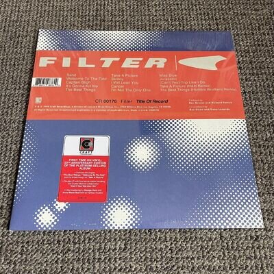 Filter – Title Of Record Vinyl Record SEALED 2xLP Black 2019 20th Anniversary