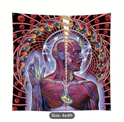 TOOL Lateralus BANNER 4X4 Ft VIBRANT FABRIC ALBUM COVER WALL DISPLAY ALEX GREY