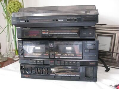 VINTAGE 1970s PIONEER HI-FI BLACK STACKING MUSIC SYSTEM!!! NO SPEAKERS