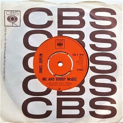 Janis Joplin - Me And Bobby McGee - CBS S 7019 - 7" Vinyl Single - VG+ / VG