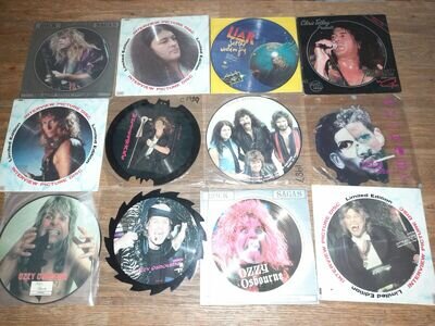 12 x picture discs ozzy black sabbath ian gillan whitesnake extreme liar