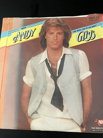 THE BEE GEES / ANDY GIBB - WHY - 7” VINYL USA IMPORT SINGLE - EX CONDITION