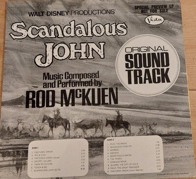 Rod McKuen Scandalous John LP PREVIEW ISSUE STER5004 EX/EX 1960s US pressing,