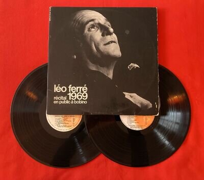 Léo Ferré Recital Public To Bobino 1969 Barclay 80389/90 VG+ 2X Vinyl 33T LP