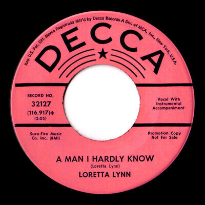 Loretta Lynn - A Man I Hardly Know (7", Promo)