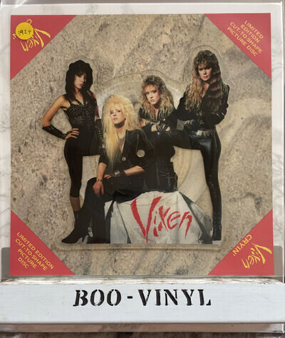 VIXEN - CRYIN' 1988 UK 7" SHAPED PICTURE DISC LTD EDITION NM / NM CONDITION