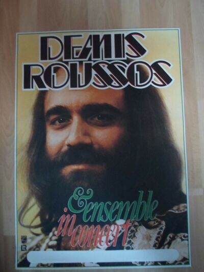 Demis Roussos & Ensemble in Concert promo poster 1974 - rolled - 60 x 85 cm