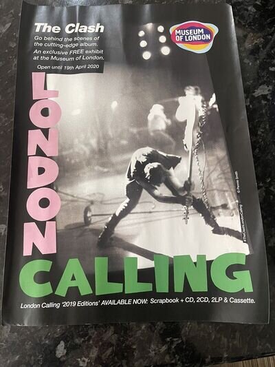 THE CLASH - MUSIC PROMO POSTER - LONDON CALLING - Museum Of London - 42x30cm