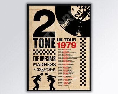 Madness The Specials Two Tone 1979 UK REIMAGINED Tour Poster