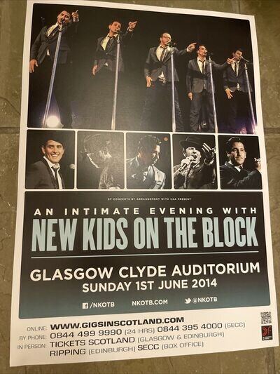 New Kids On The Block - Concert/Gig poster /Glasgow 2014