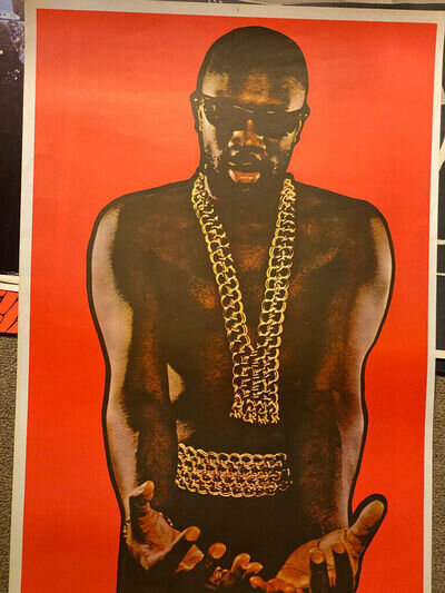 ISAAC HAYES BLACK MOSES VINTAGE 1970's ADVERT THE MOVEMENT SOUL POSTER -NICE!