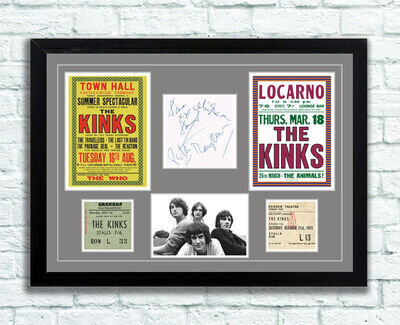 The Kinks Concert Poster Tickets Autographs Memorabilia Poster 1960's UNFRAMED